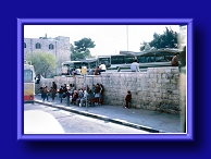 Thumbnail Arab girls watching us as we got on our bus to leave for Bethlehem